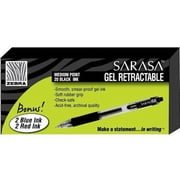 Zebra Pen Sarasa Dry X20 Gel Retractable Pen, 0.7 mm, Assorted, 24-Pack