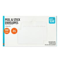 PEN   GEAR #6 Privacy Tint Peel and Stick Envelopes, White, 3.63" x 6.5", 100 Count
