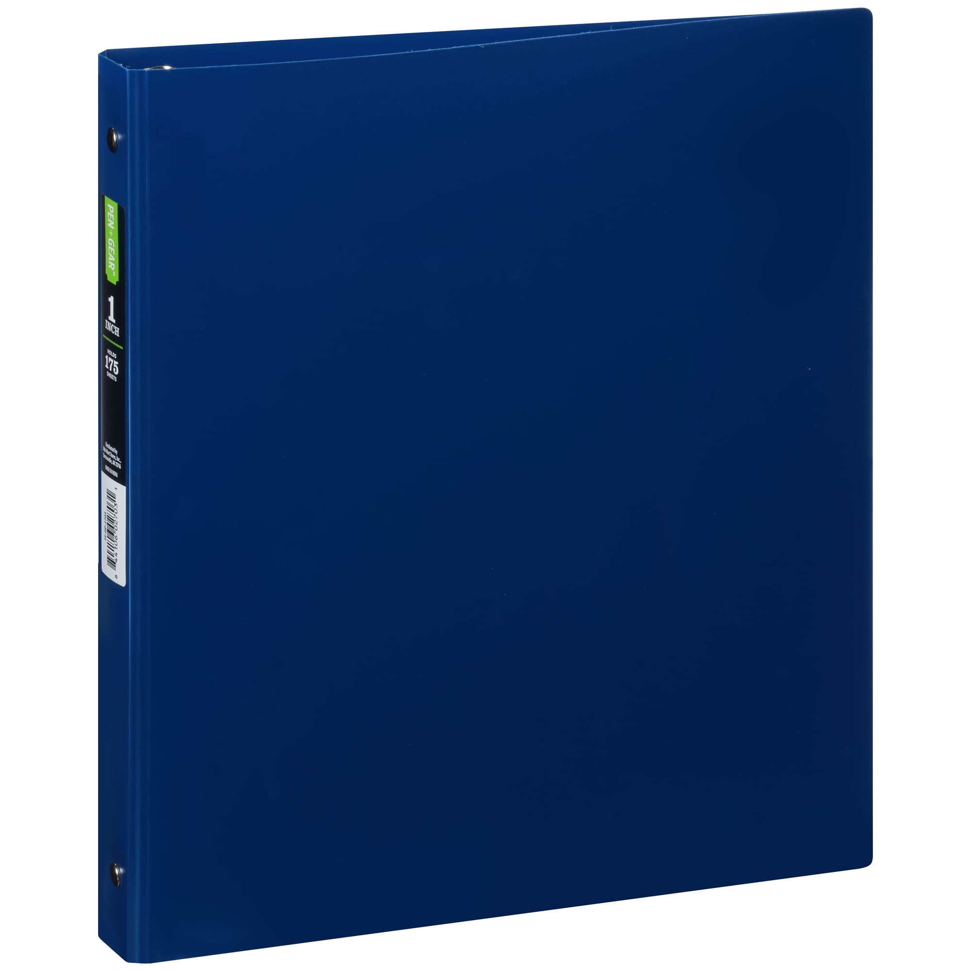 PEN + GEAR & trade 1" NonView 3Ring Poly Binder, Round Ring, Blue