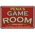 thumbnail image 1 of PENA'S Game Room Sign Vintage Look 8 x 12 High Gloss Metal 208120001352, 1 of 1