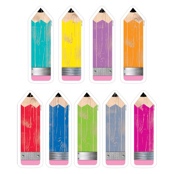 PENCILS (UPCYCLE STYLE) 6" DESIGNER CUT-OUTS
