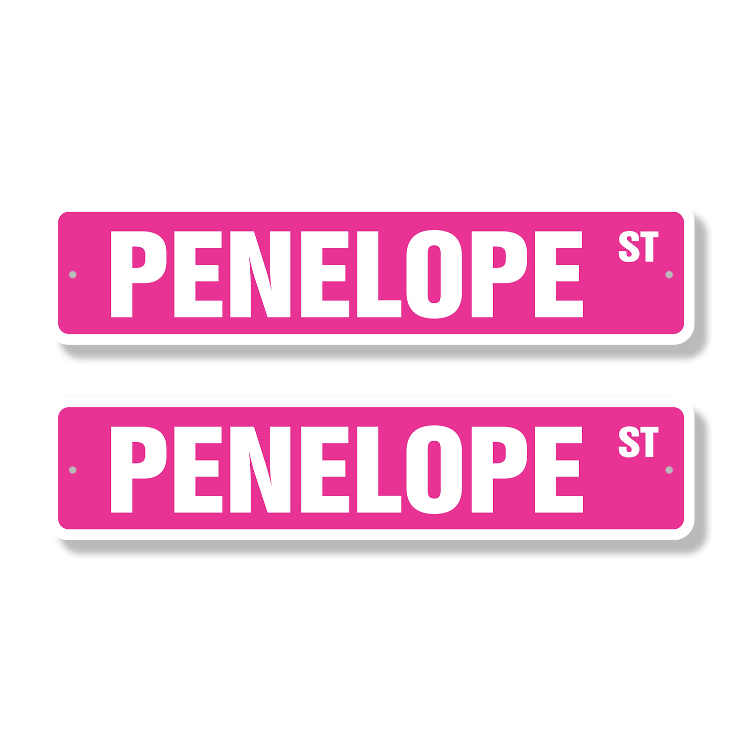 Penelope Rabbit Sign PENELOPE Classic Street Sign (2 Pack) Childrens Name Room Sign Road ...