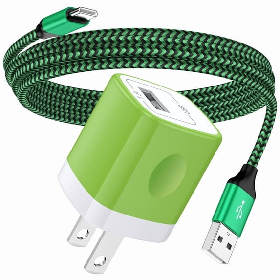 Type C Charger Block, Phone Charger USB C Wall Adapter Plug with 6FT USB C Charging Cable Compatible with iPhone 16 15 14, Samsung, Phone Chargers for Android Phone, Green