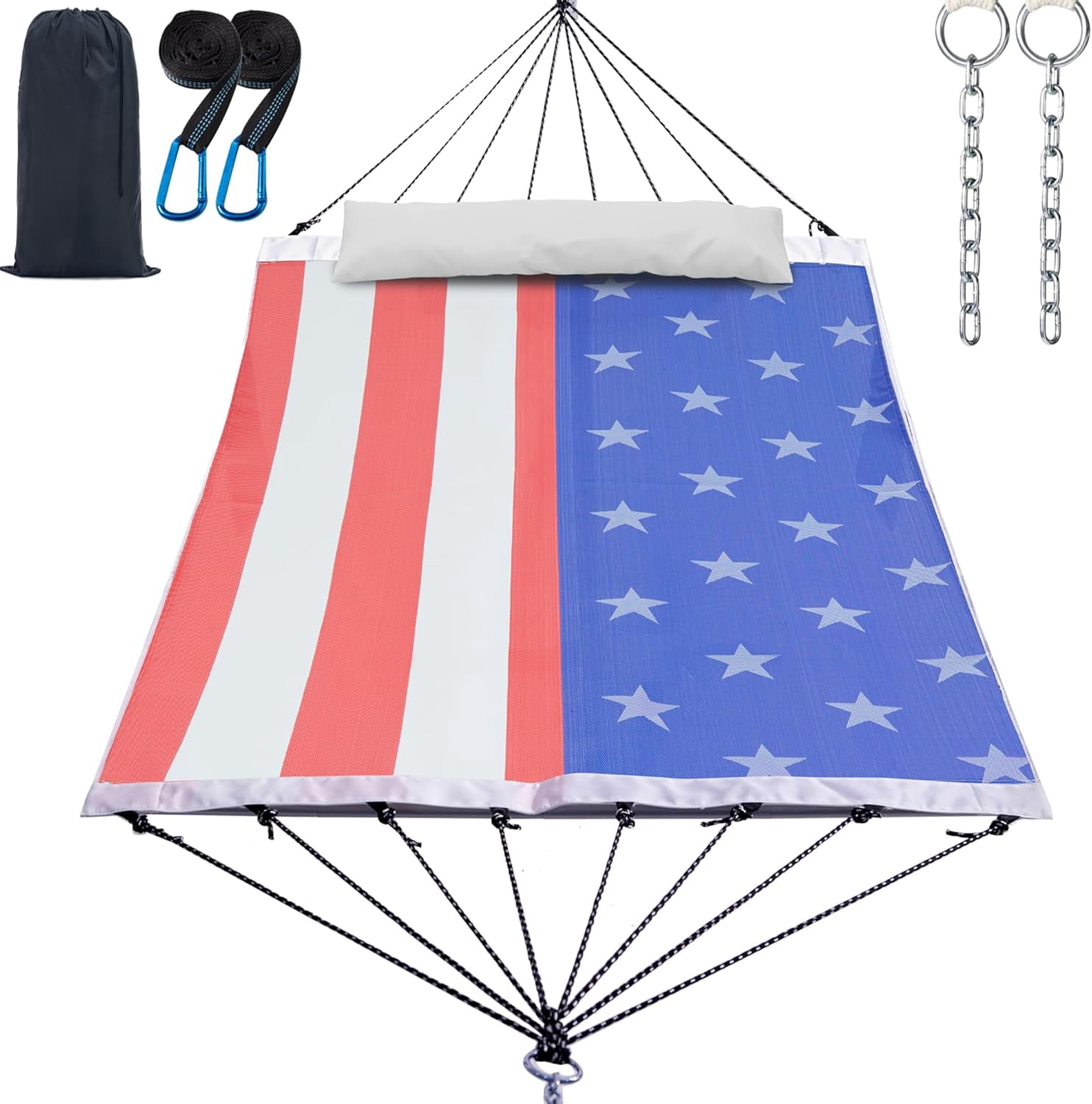 PENGFEI 14ft Two Person Outdoor Hammock, Portable Camping with Folding