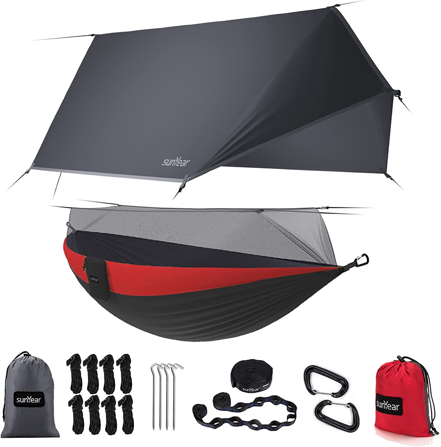 Hamac Portable Hamac Gear 1 Personne Lit Suspendu Ultra-Léger Avec
