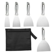 PENGGONG Hand tools shovel,Polished All-stainless Steel Wallpaper Mud Plaster Inch Scraper Knife Paint Scraper One Scraper One Piece Knife Set 2/3/4/5/6 Tool Drywall Wallpaper Scraper Knife Paint