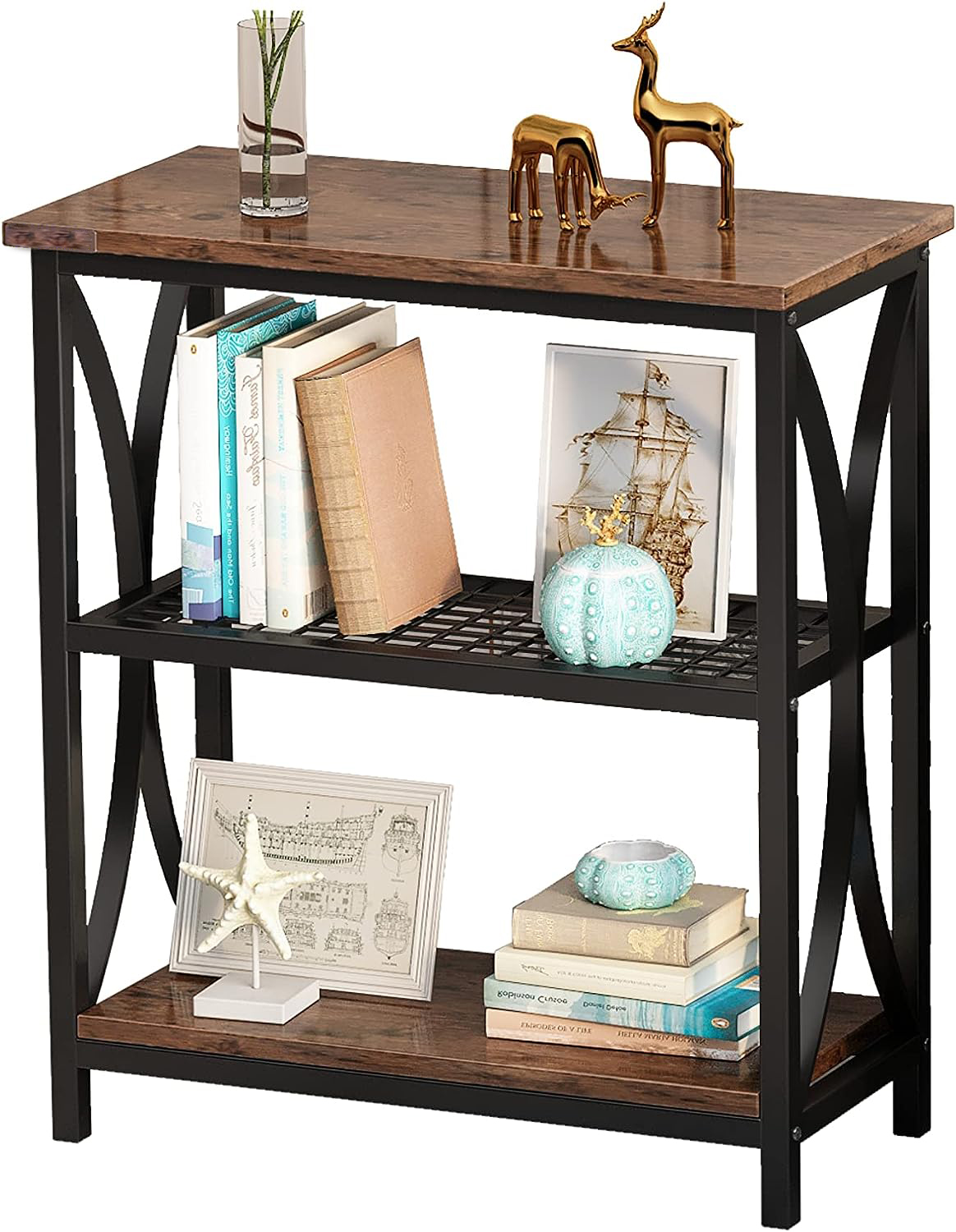 PENGRUITA Narrow Console Table Industrial entryway Table 20 Inch Small