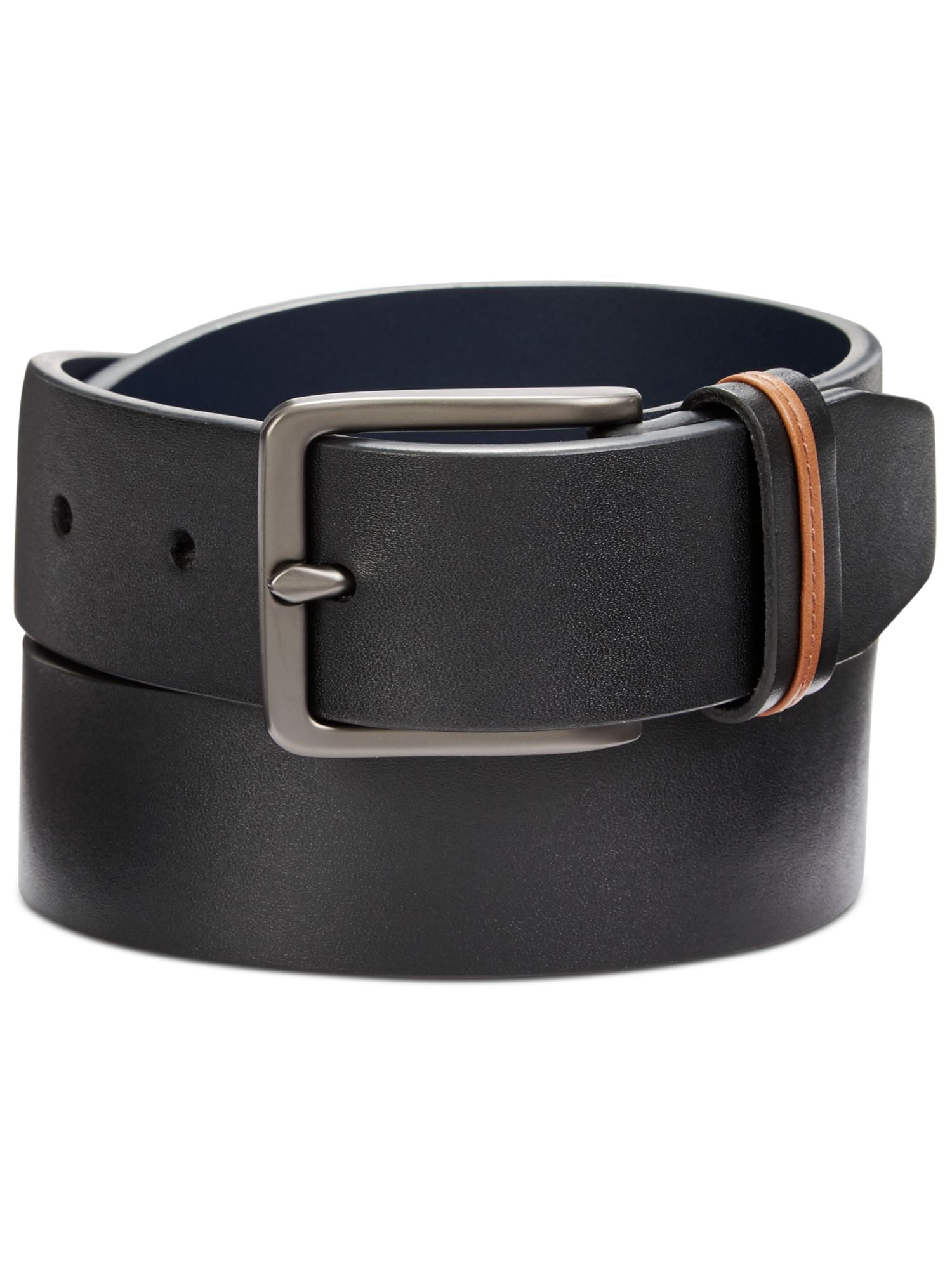 PENGUIN Mens Black Harness Buckle Leather Casual Belt 34