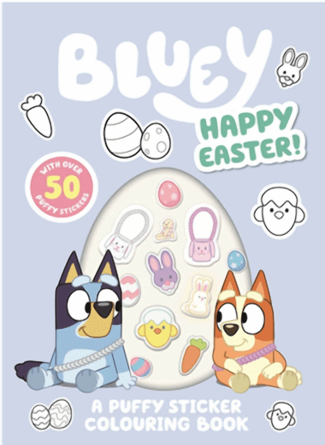 Bluey: Happy Easter! A Puffy Sticker Coloring Book: With over 50 Puffy Stickers (Paperback)