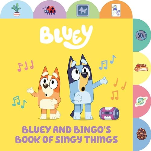 Pre-Owned Bluey and Bingo's Book of Singy Things: A Tabbed Board Book (Board book) 0593750896 9780593750896