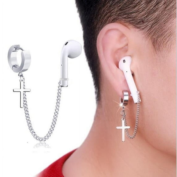 PENGXIANG 1 Pair Anti-lost Earrings for Airpods 2&1 3/Pro Wireless Earphone Holder Strap Hole Free Earhook for Women Men