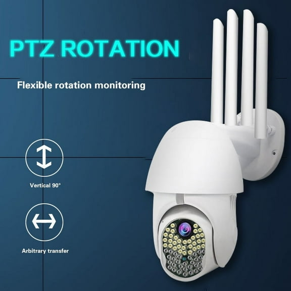 PENGXIANG 1080P Floodlight with 63 LED light Camera Outdoor Security Camera with IP55 Waterproof Night Vision and Two-Way Audio White