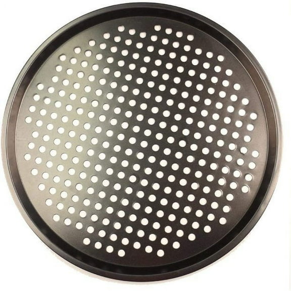 PENGXIANG 11Inch Nonstick Pizza Pan Carbon Steel Perforated Pizza Tray, Bakeware Perforated Round Pizza Crisper For Home Kitchen