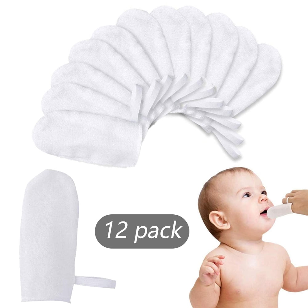PENGXIANG 12 PCS BPAFree Baby Mouth Cleaning Gauze Finger Cots For