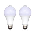 thumbnail image 1 of PENGXIANG 2 Pack Motion Sensor Light Bulbs, 15W LED Body Motion Sensor Infrared Bulb Auto on/Off, Outdoor/Indoor Light for Front Porch Garage, 1 of 5