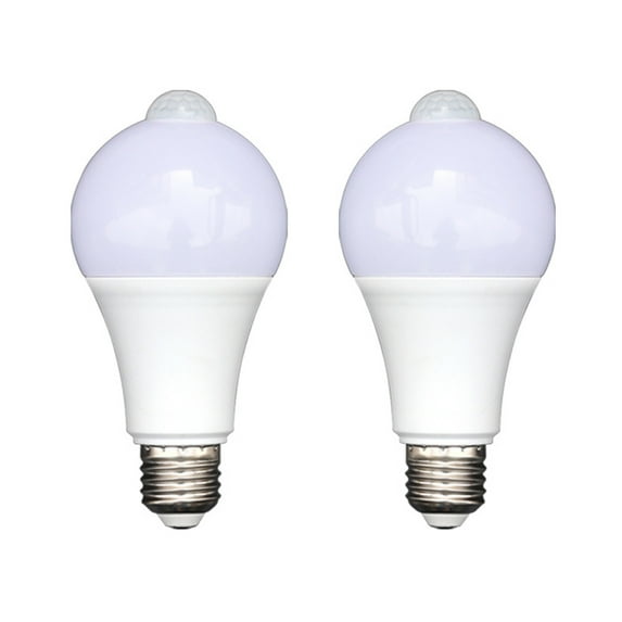 PENGXIANG 2 Pack Motion Sensor Light Bulbs, 15W LED Body Motion Sensor Infrared Bulb Auto on/Off, Outdoor/Indoor Light for Front Porch Garage