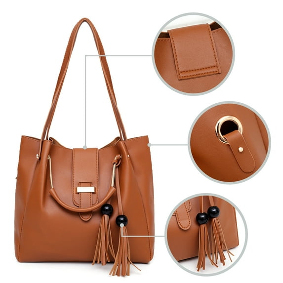 PENGXIANG 3 Pcs Handbag Tote Bags Bag Shoulder Purse New Hobo Messenger Cross Women Satchel