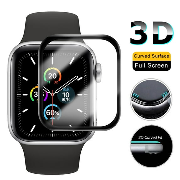 PENGXIANG 3D Tempered Glass Screen Protector for Apple Watch iWatch 4 3 2 1 44 mm (Clear)