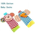 thumbnail image 1 of PENGXIANG 4 Pack Baby Socks Toys, Baby Feet and Fingers Socks Set, Design with Monkey and Elephant Organic Cotton Socks for Infant and Toddler, 1 of 8