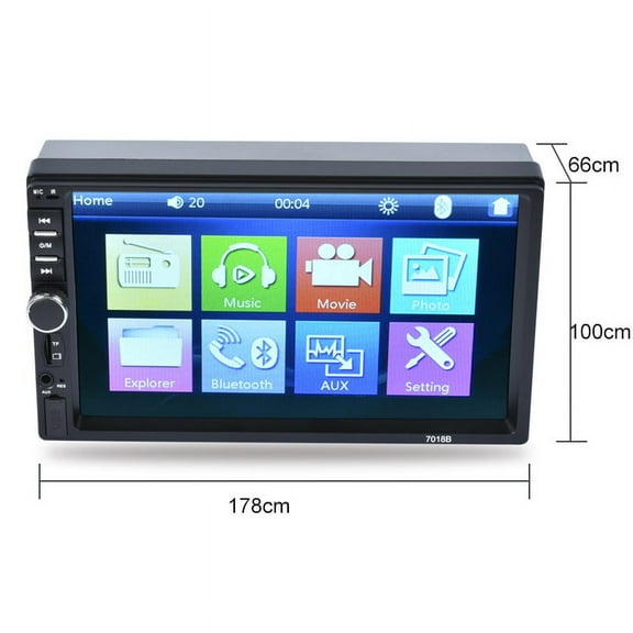 PENGXIANG 7-inch 2 DIN in-Dash GPS Navigation for Car with Rear View Camera,Flip Out Touch Screen Car Stereo,Screen Mirror for Android Phones(not all),CD DVD Player