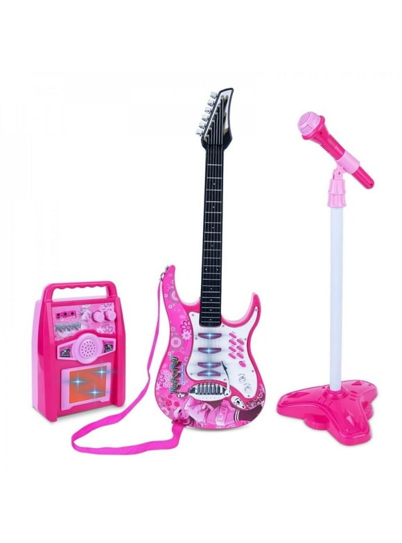 PENGXIANG Big Clearance! Electric Guitar Kit for Lefty Kids 3/4 Size Beginner Guitar  Amp  Six Strings  Two Picks  Shoulder Strap  Digital Clip On Tuner  Guitar Cable and Soft Case Gig Ba