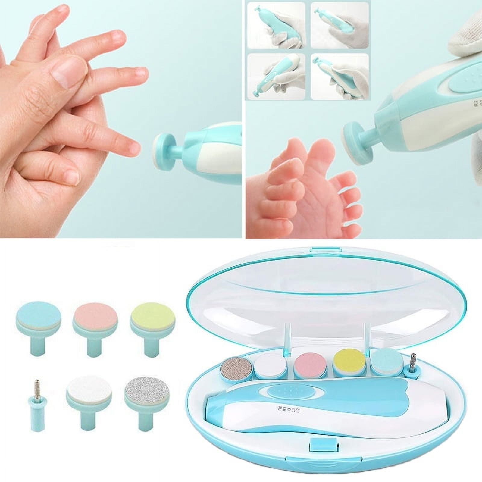 Electric Nail Drill For Baby No Sharp Claws Hurt 6 In 1 Safety Cutter Baby Nail