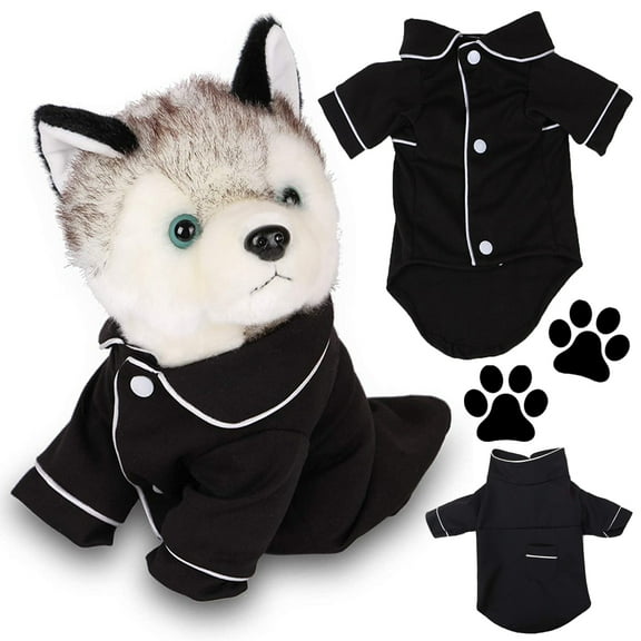 PENGXIANG French Bulldog Pajamas Pet Dog Pajama For Small Dogs Shih Tzu Puppy Cat Clothes Pets Clothing Black L