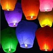 PENGXIANG Fully assembled and Fully biodegradable Chinese lanterns for Birthdays Parties New Years Memorial Ceremonies and More 10-pack Colorful