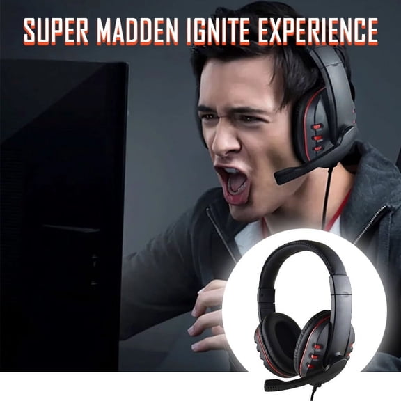 PENGXIANG Gaming Headset for PS4 PC Xbox One Headset with Microphone Noice Cancelling Stereo Surround Sound Headphone with LED Light Intense Bass for PC Laptop Mac