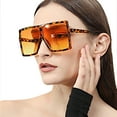 thumbnail image 1 of PENGXIANG Hip Hop Style Leopard Sunglasses Fashion Big Square Frame Retro Black Anti Ultraviolet UV400 Eye Protection Sunglasses For Outside, 1 of 7