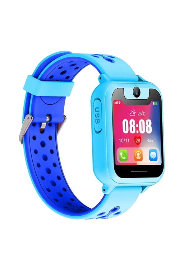 Kids smartwatch, Kids GPS Watch Gifts for 4-8 Year Old Girls Touchscreen Camera Game Compatible with 2G T-Mobile Birthday Gift for Kids(S6-Blue)