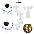 thumbnail image 1 of PENGXIANG Solar Wind Chimes,Solar Changing Color Angel Wind Chime LED Hanging Lamp Windchime Light LED Colorful Power Solar Wind Chimes Yard Home Garden Corridor, Balcony Decor Purple, 1 of 8