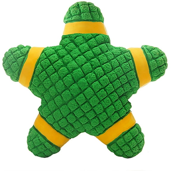 PENGXIANG Squeaky Toy, Soft Latex Dog Toy, Floating Starfish for Interactive Fetch & Play - Funny Dog Chew Toys for Teething Training Playing(Green)