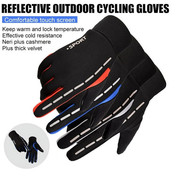 PENGXIANG Unisex BMX MX ATV MTB Racing Mountain Bike Bicycle Cycling Off-Road/Dirt Bike Gloves Road Racing Sports Gloves Touch Recognition Full Finger Glove/ 1 PairRandom Color