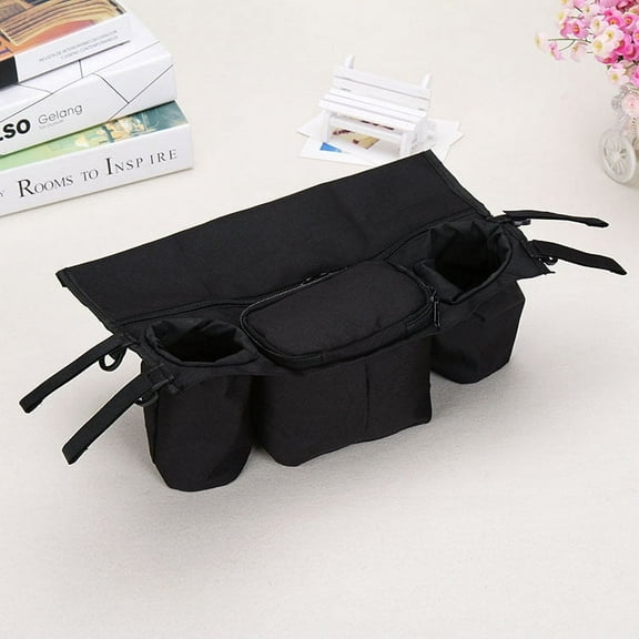 PENGXIANG Universal Stroller Organizer with Insulated Cup Holder - Phone Bag & Shoulder Strap, Fits for Stroller like Uppababy, Baby Jogger, Britax, Bugaboo, BOB, Umbrella and Pet Stroller