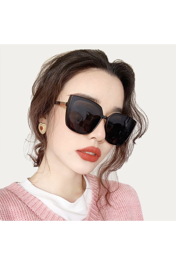 Women Fashionable Black Sunglasses Anti Ultraviolet Stop UV400 Eye Protection Classic Square Frame Retro Style For Outdoor Sports Shopping Driving