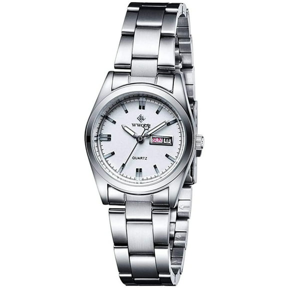 PENGXIANG Women's Watch, Easy Reader Dress Watch, Ladies Dress Watches Small Face, Dial Waterproof Women Analog Quartz Watch with Stainless Steel Expansion Band