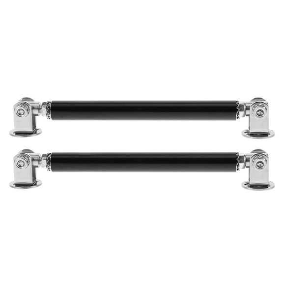 PENIKOKO 1 Pair Adjustable Splitter Rods Black Stainless Steel For Car Bumper Support 6.3x0.4x0.4in