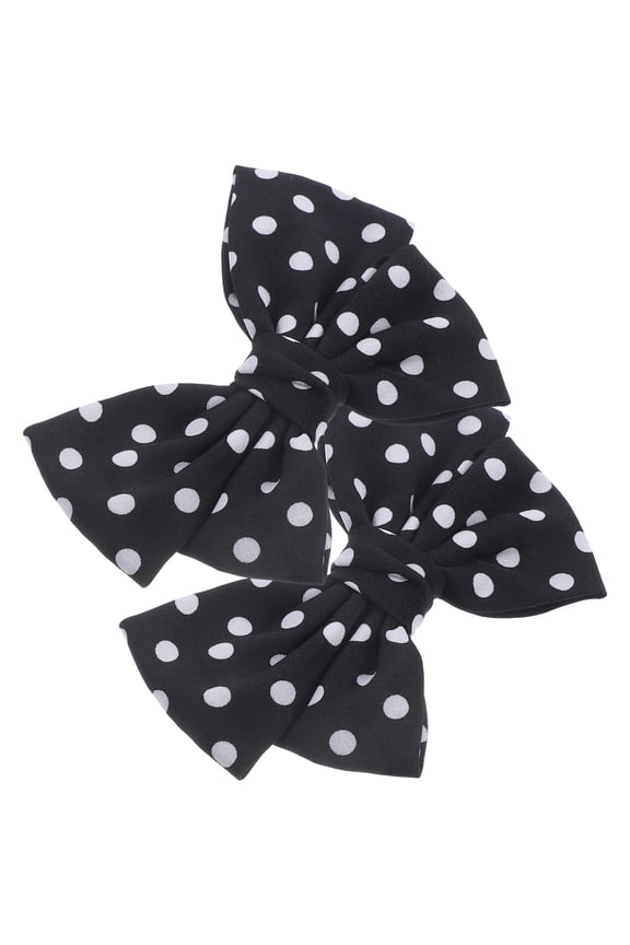 1 Pair Vintage Black Bow Shoe Clips Reusable Decorative Accessories for Women Shoes