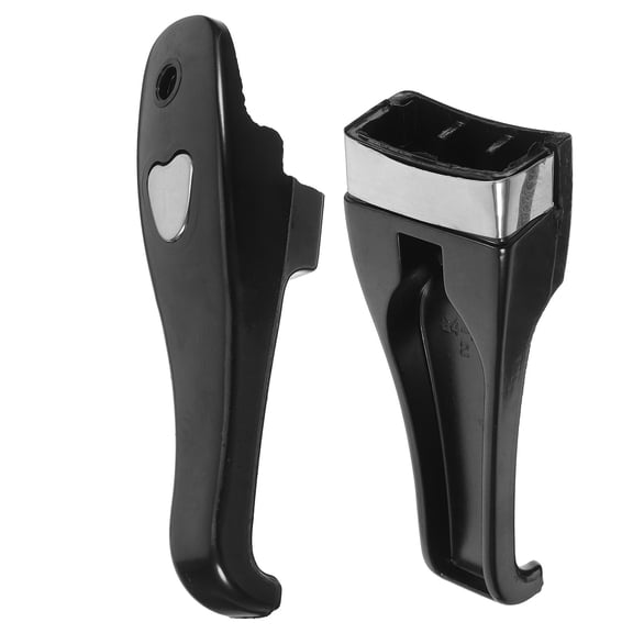 PENIKOKO 1 Pair Ergonomic Replacement Cookware Handles Black Plastic Metal Cooking Accessories