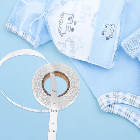 PENIKOKO 1 Roll Multi-Color Fabric Size Labels for Baby Clothes and Plush Toys Durable and Easy to Use