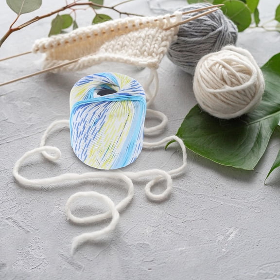 PENIKOKO 1 Roll Multi-Color Crochet Yarn Cotton for Beginners Hand Knitting Projects and Crafts