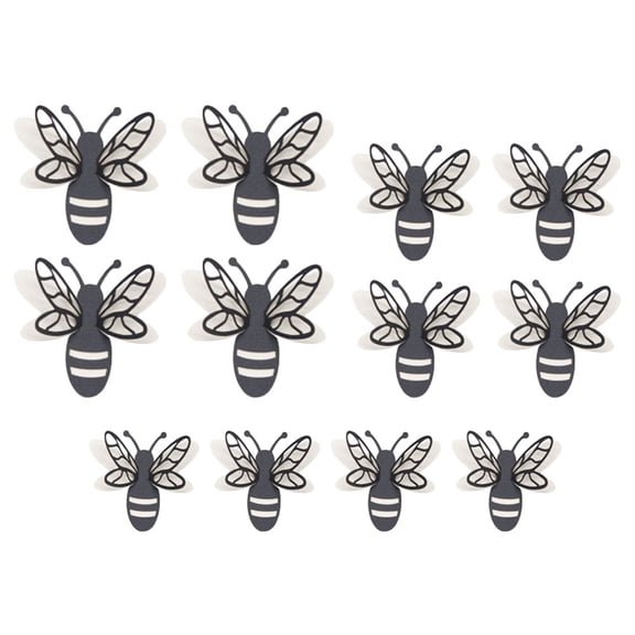 PENIKOKO 1 Set 3D Bee Wall Decals Iridescent Paper Double Layer Insect Decorations