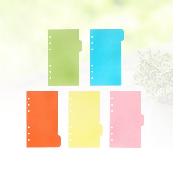 PENIKOKO 1 Set A5 Colorful Index Page Dividers Card Paper For Document Separation And Organization