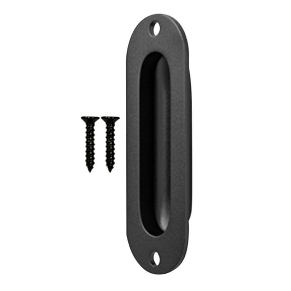 PENIKOKO 1Set Recessed Pocket Door Pull Handle Black for Home Safety and Convenience
