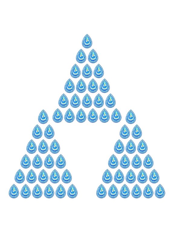 Peacock Rhinestone Resin Drops for Clothing and Shoes Blue Water