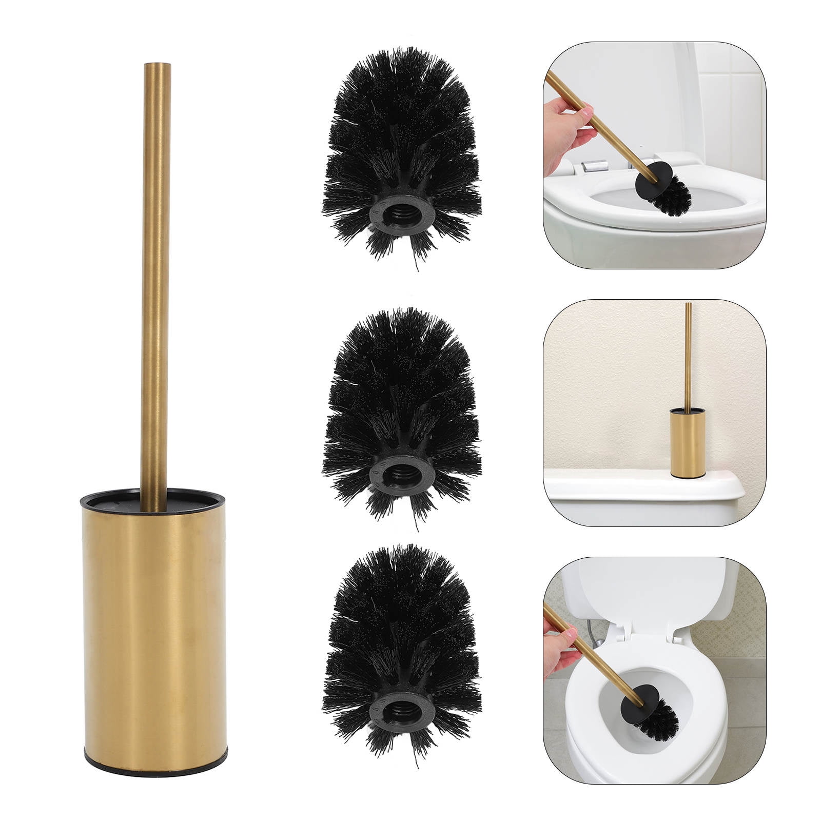 PENIKOKO 1 Set Toilet Bowl Brushes Heavy Duty Stainless Steel 304 for Elegant Bathroom Accessories