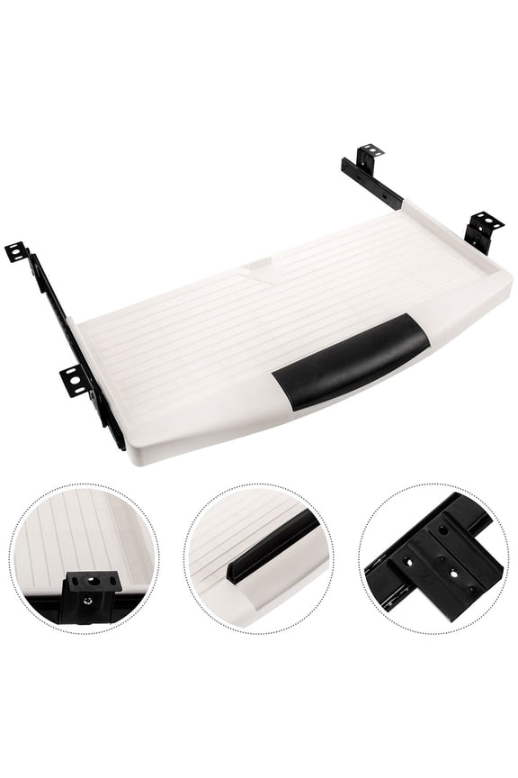 Office Keyboard Tray Black Adjustable Keyboard Support for Desk, Ergonomic Design for Back to School and Work