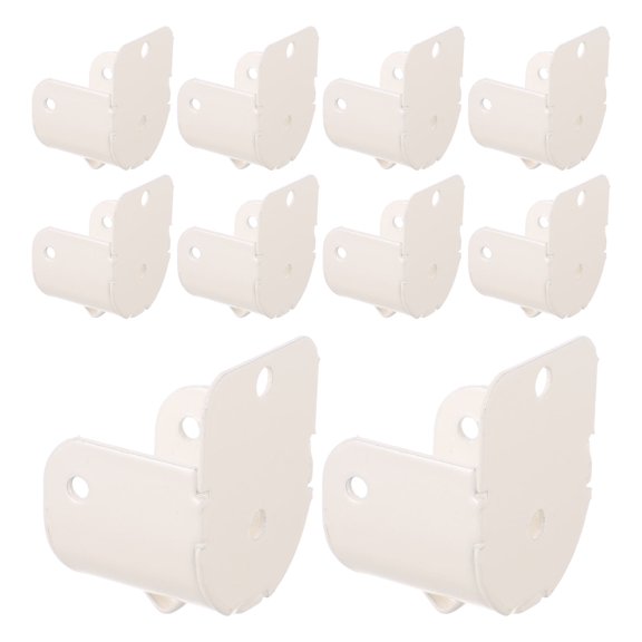 PENIKOKO Curtain Rod Mount Bracket, Beige Iron, Versatile U-Shaped Socket, 10Pcs