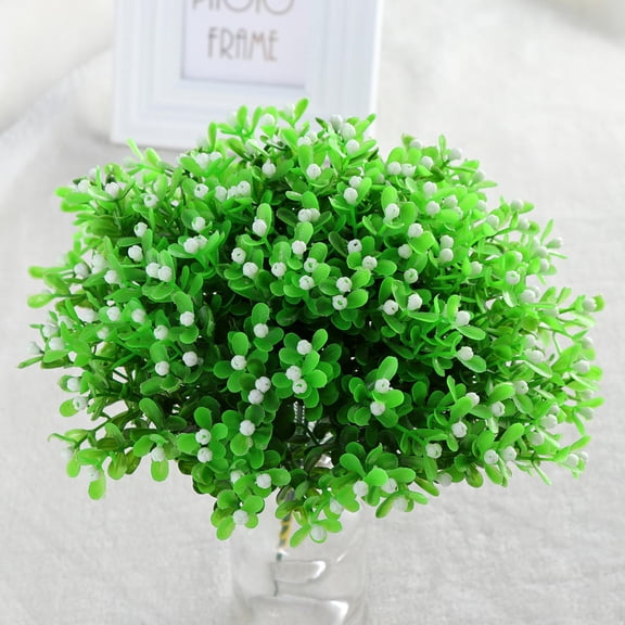 PENIKOKO 10 Pcs Indoor and Outdoor Use Artificial Flower Stems Decorative Plastic Green for General Users